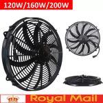 KYOSTAR 16" 120W/160W/200W Slim Radiator Electric Cooling Fan 12V Push/Pull