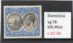 Dominica GV 1923-33 2.1/2d  black & ultramarine sg 78 HH.Mint
