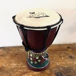 Vintage Hand Painted Ethnic Bongo Camel Shark 20cm x 14cm