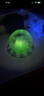 Uranium Glass Fish Bowl