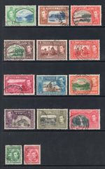 M26136 Trinidad and Tobago 1938-41 SG246/56 KGVI: Definitives FU, Cat £65