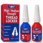Threadlocker Blue & Red 10ml x2 Medium & High Strength Thread Lock Glue