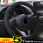Elasticity Car Steering Wheel Cover Microfiber Gauze Breathable Anti-slip Black
