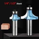 1Pcs Round Over Edge Profile Router Bit, 2.38mm-38.1mm Radius, 1/4" 1/2" Shank