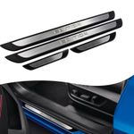 For Vw T-Roc 2017 + Chrome Door Sill Trim Plate Covers Scratch Guard 4 Pcs