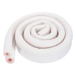 HVAC Copper Pipe Insulation Foam Tube 1/4" 1/2" ID Pipes 5ft White/Pink