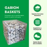 Gabion Baskets 10 Gauge Galvanised Wire Baskets for Retaining Walls