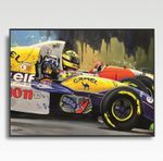 SENNA & HILL A3 print from painting by Greg Tillett poster Formula One F1 art
