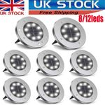 2-20x LED Solar Power Ground Lights Floor Decking Outdoor Garden Lawn Path Lamp