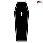 Coffin Shaped Cross Rug Black Gothic Nonslip Home Décor Halloween Indoor