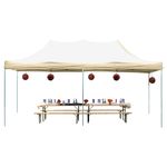 TOOLPORT 3x6m Pop up Gazebo Pop up tent waterproof Economy steel 30 mm cream