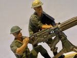 Britains🔥Vintage 1970 British 8th Army Vickers Machine Gun -crew Early Base