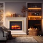 Electric Fireplace with Surround, LED Flame & Mood Light – Endeavour Castleton