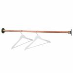 Vintage Industrial Urban Copper Clothes /Coat Rail Wall to Wall Pipe Fittings