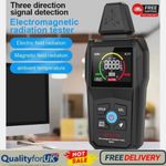 Digital EMF Meter LCD Temperature Electromagnetic Field Radiation Detector UK