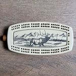 North Coast Trading Company Cribbage Board Deer Scrimshaw Style Made In USA