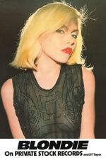 Blondie poster - First promo 1976 on Private Stock records large A2 size reprint