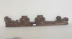 Victorian Carved Wooden Top Old Pediment Finial Furniture Wood Trim Antique 23"W