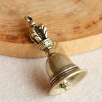 Brass Handle Loud Hand Bell Small Hand Bell for Weddings, School Classroom Game