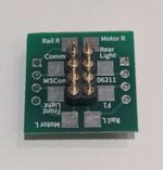 DCC NEM652 8 Pin Replacement Plug breakout board hard wire solder tabs connector