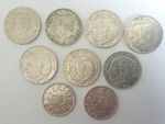 Sweden Coins  7 x 1 Krone . 2 x 50 Ore Sverige 