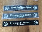 Russian Standard Vodka Rubber Bar Rail Runner Spill Mat 24 x 4 inches NEW X3