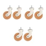 6Pcs Reliable Wood Metal Furniture Caster Wheels for Smooth Home Cart Movement