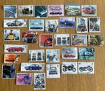 30 Car, Motoring GB Used Stamps Off Paper, Thematics.