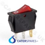 10AMP RED ROCKER SWITCH POWER ON/OFF SINGLE POLE 3 PIN 30X11MM 240V PART CSUK