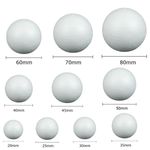 Polystyrene Balls Solid Sweet Styrofoam Balls Tree Craft Bauble 20-80mm Spheres