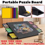 1500Pcs jigsaw Puzzle Board Portable Felt Puzzle Plateau 6 Drawers Puzzle Table