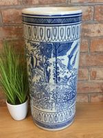 Blue and White Ceramic Umbrella /Walking Stick Stand 
