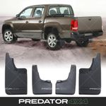 4PC BLACK MUDFLAPS MUD FLAPS SET SPLASH GUARD KIT FOR VW AMAROK MK1 2010-2020
