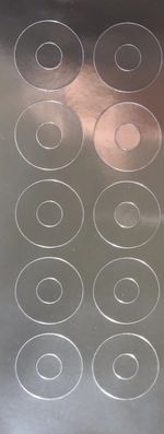 10 CRACKED DISC HUB REPAIR RING STICKERS LABELS! CD DVD PLAYSTATION GAMECUBE ETC
