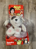 1987 IDEAL MICHAEL'S JACKSON PETS SPANKY THE DOG WITH CASSETTE AND BOX New