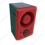 Solar Motion Sensor Alarm Outdoor Security Siren Warning Light +Remote Control