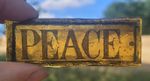 Stained Glass Peace church amber reclaimed antique fragment painted piece