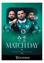 IRELAND v WALES 6 March 2026 SIX NATIONS FAN UNOFFICIAL 8 pages programm