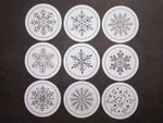 Stencil Sashiko Christmas template Snowflake quilting embroidery template