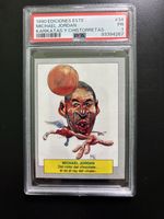 1990 Karikatas Michael Jordan Unused Sticker PSA-PR1, but looks much better