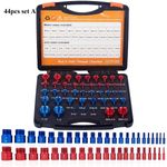 44Pcs Inch & Metric Set Nut and Bolt Thread Checker Identifier Thread Gauges Box