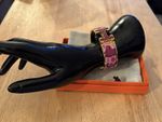 Hermes Gold and Leo leopard Enamel 'Clic clac'  H bracelet gift boxed