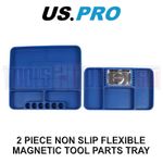 US PRO Tools 2 Piece Non-Slip Flexible Tools Tray With Magnetic Parts Tray 6921