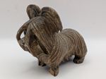 Black Forest Late 1800s Antique Hand Carved Wood Scottish Terrier Dog Folk Art