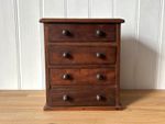 Set of Miniature Wooden Antique Mahogany Apprentice Chest Draws - 26cm tall