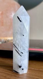 Tourmalinated Quartz Crystal Tower 8cm 60g Black Tourmaline Point