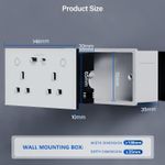 Smart WiFi Socket,2 Gang with USB and Type C Compatible with Alexa and Google Ho