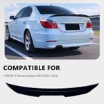 FIT BMW 5 SERIES E60 2003-2010 PSM STYLE REAR SPOILER TRUNK WING LIP GLOSS BLACK