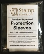 100 x Protective Sleeves for Classic Size Stamp Booklets 67mm x 51mm ARCHIVE STD