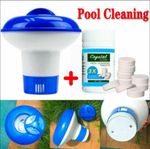 100 Chlorine Tablets +Floating Chemical Dispenser Hot Tub Swimming Pool Cleaning